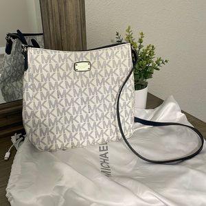 Navy and white MK purse